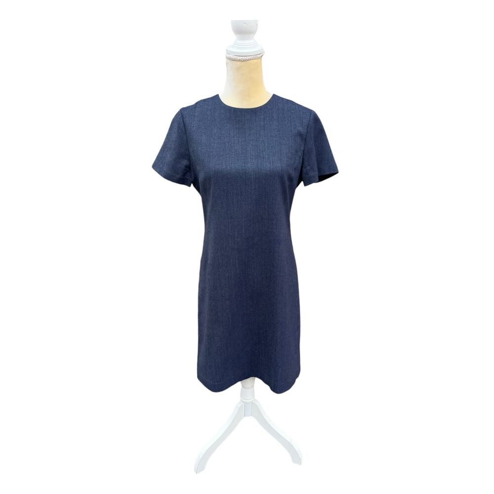 Theory Jatinn Adjunct Wool Dress Blue Size 6 EUC